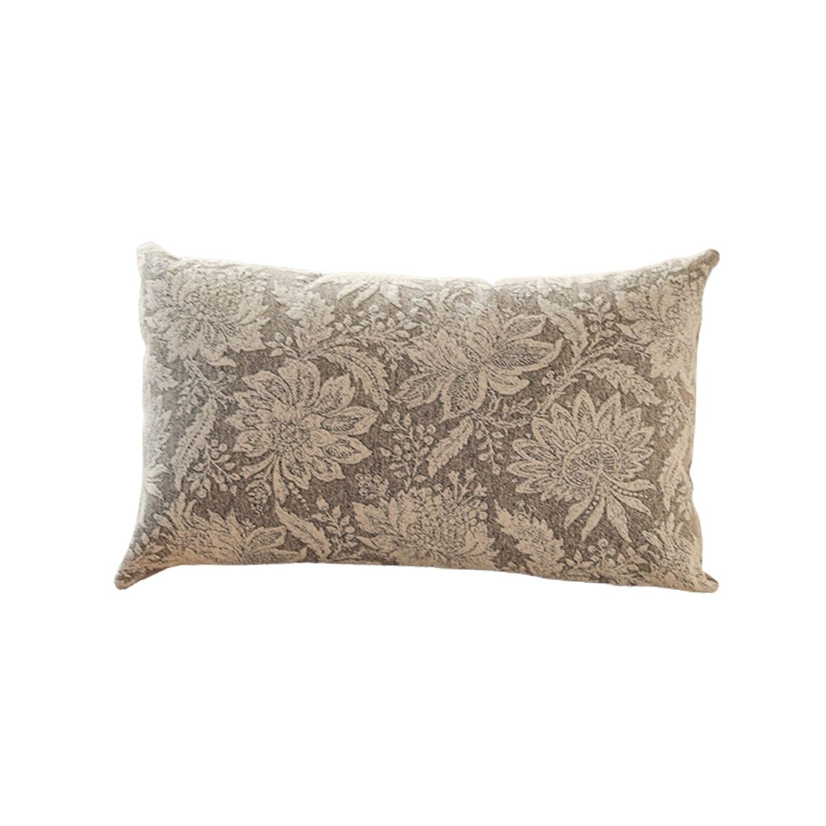 Thasna Grey Floral Cushion Cover B