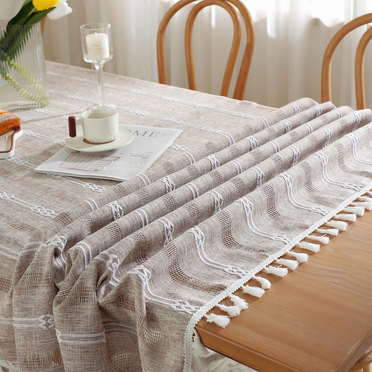 Emeria Brown Table Cloth