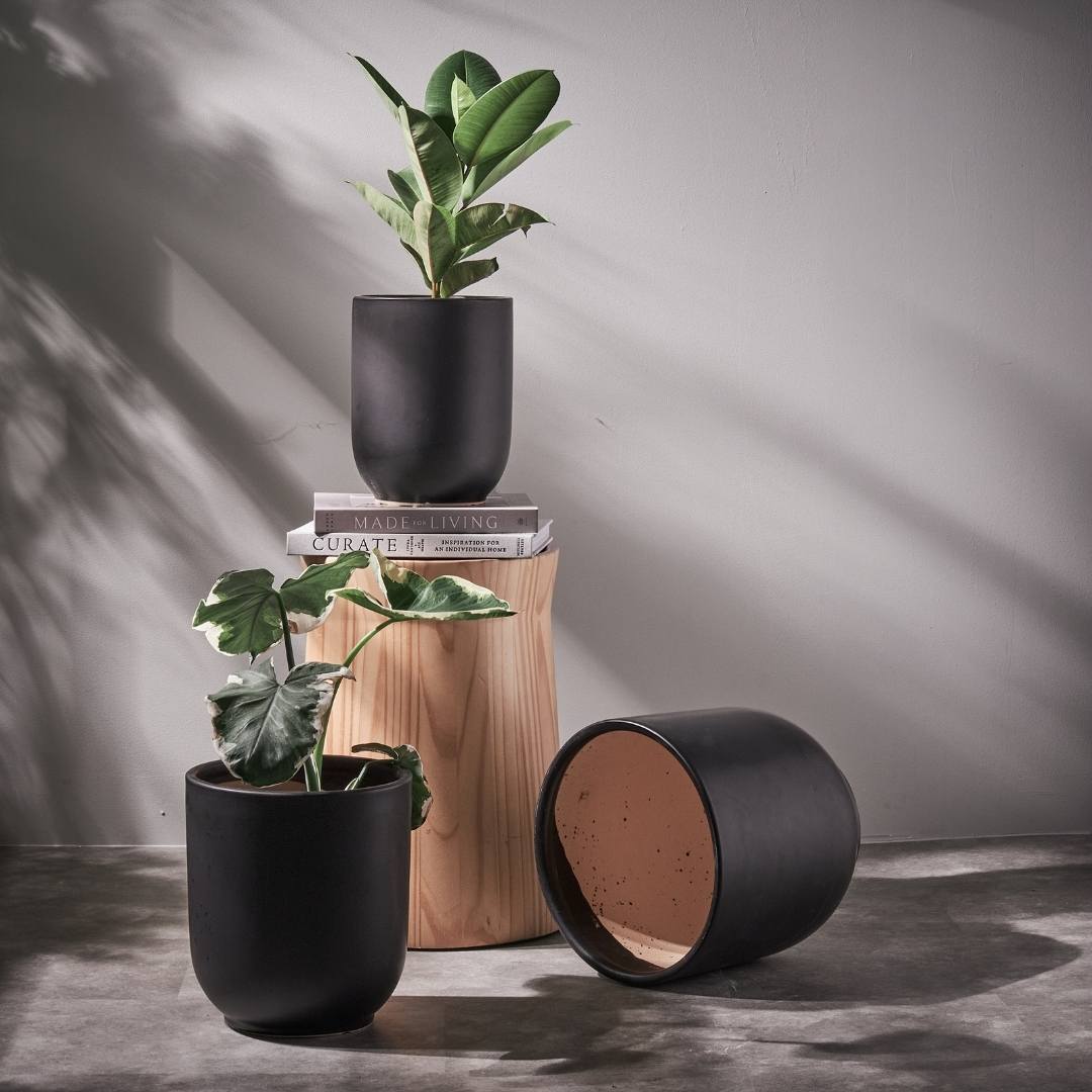 Modern Ceramic Plain Coloured Flower Pot