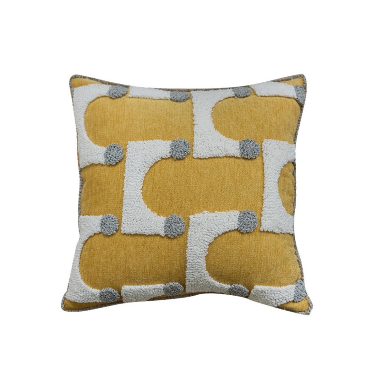 Germaine Yellow Tufted Cushion Cover C