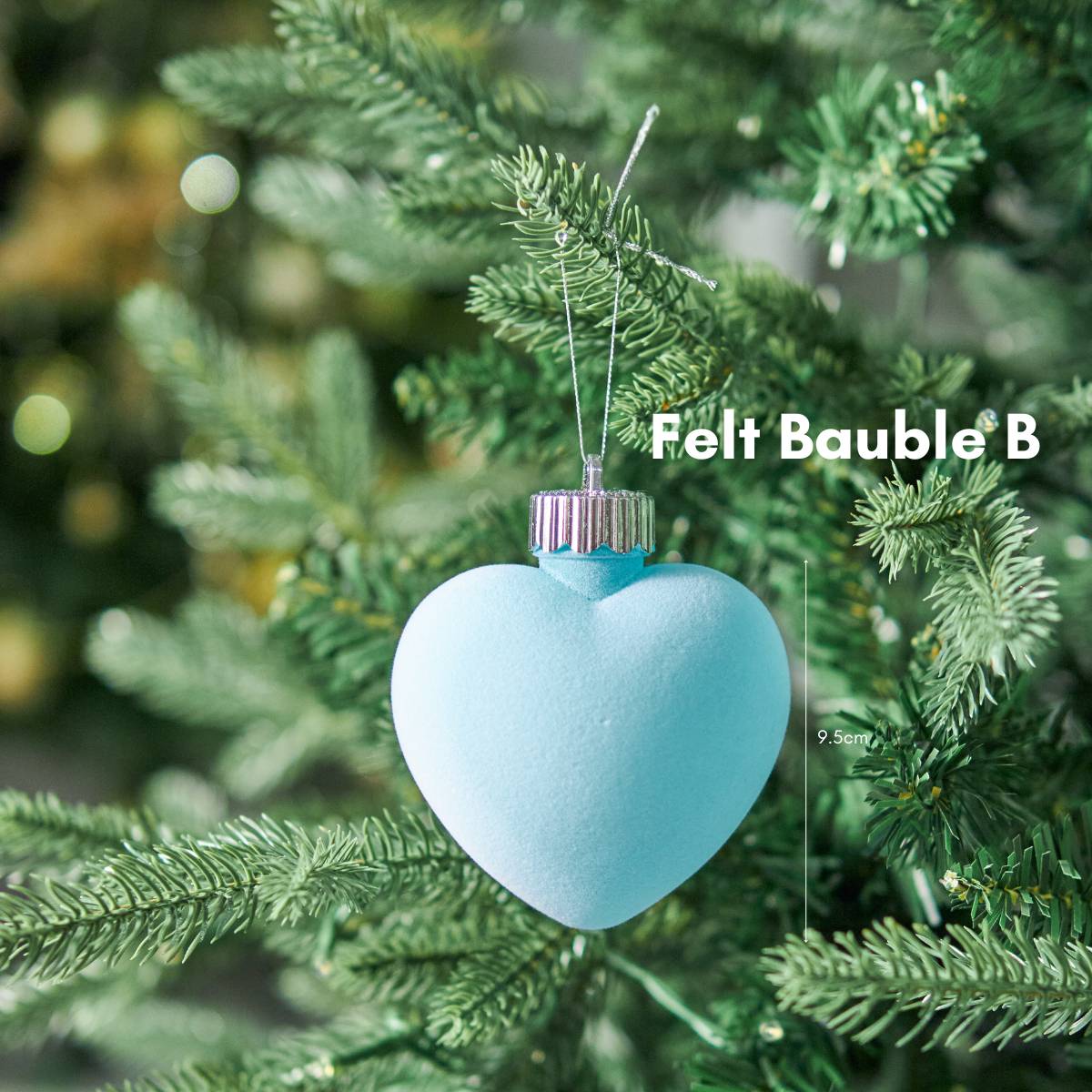 Christmas Velvet Non-Glitter Hanging Baubles