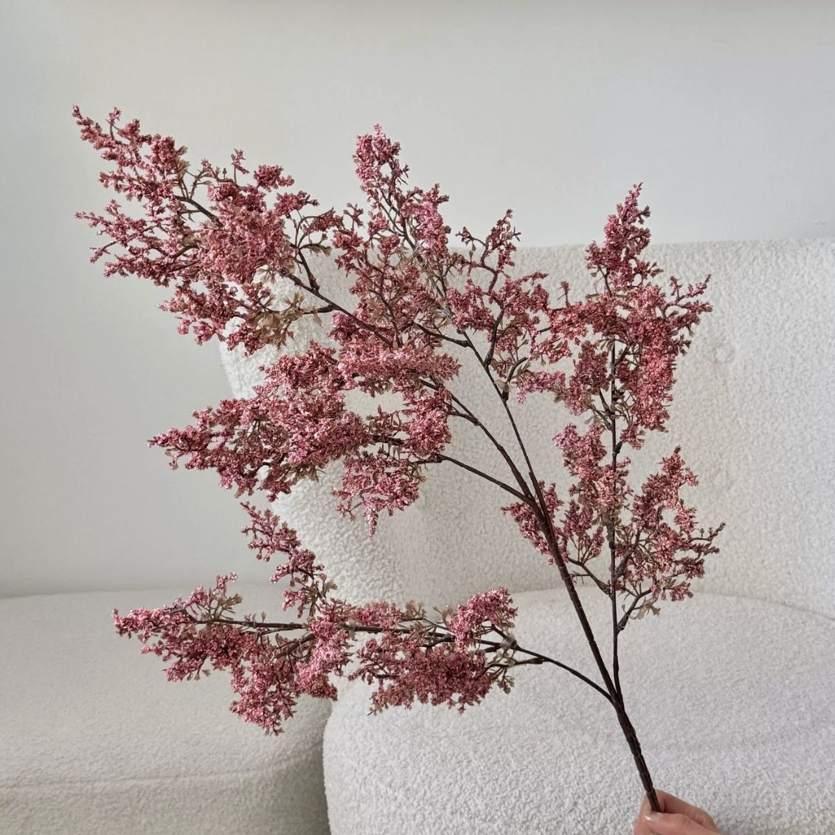 Faux Gypsophila Branch - Rose Pink