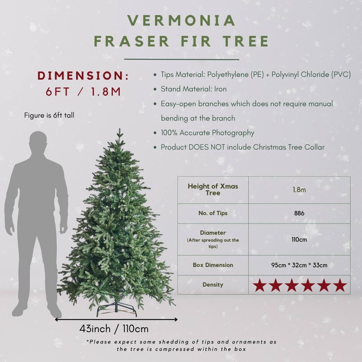 Vermonia Fraser Fir Faux Christmas Tree