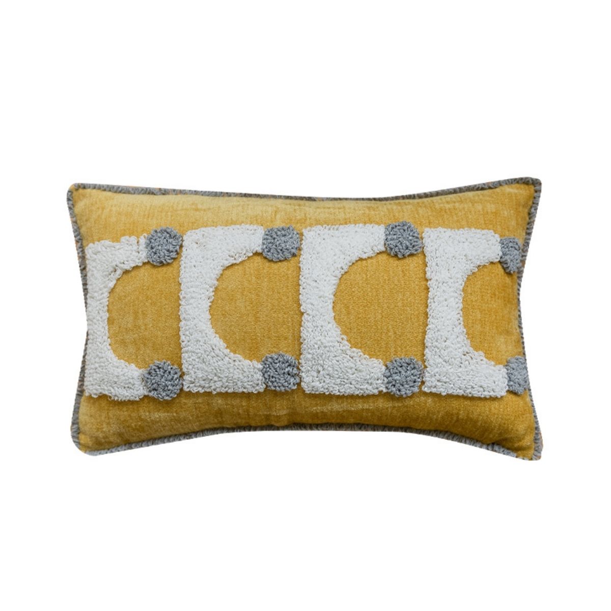Germaine Yellow Tufted Cushion Cover D