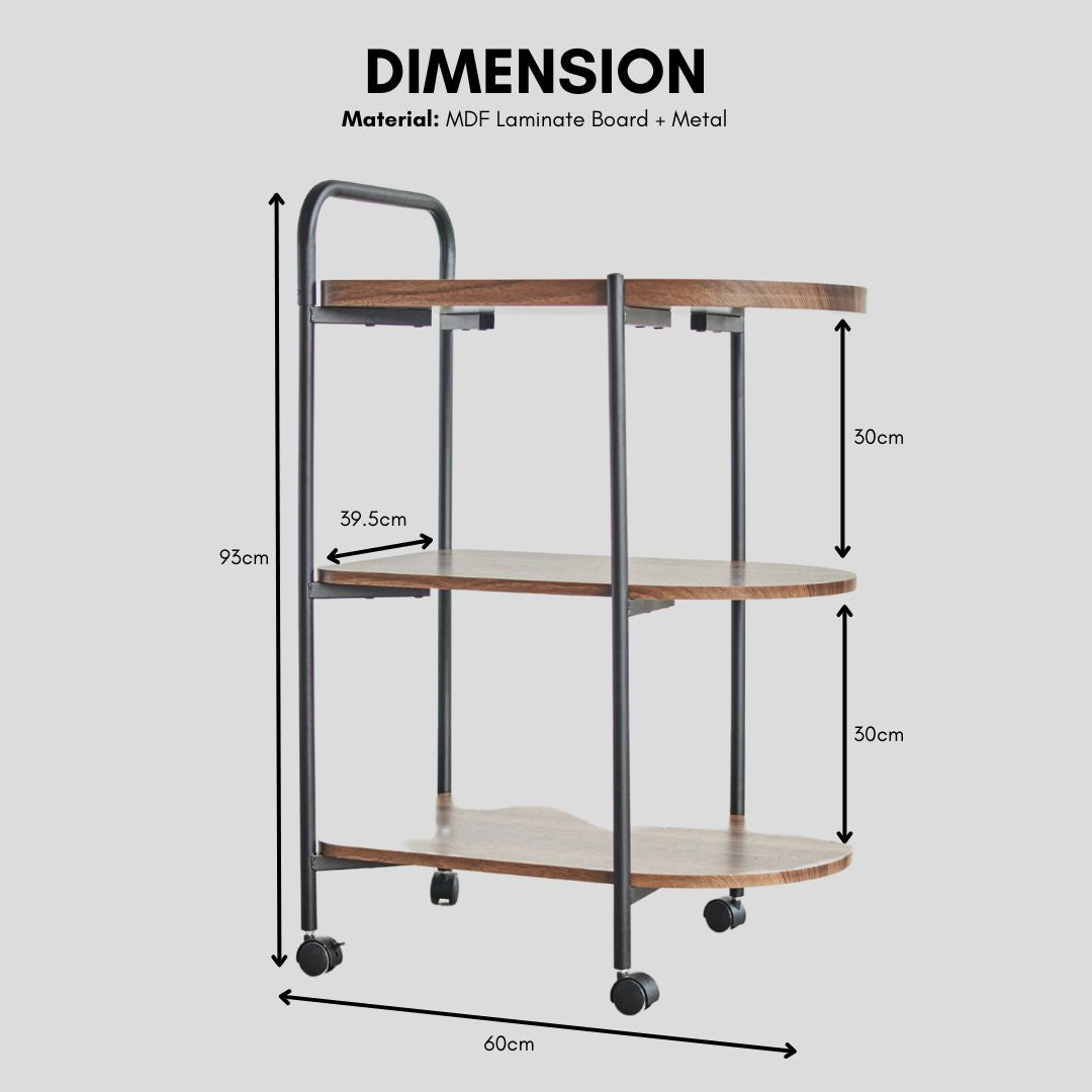 Hanele 3-tier Trolley