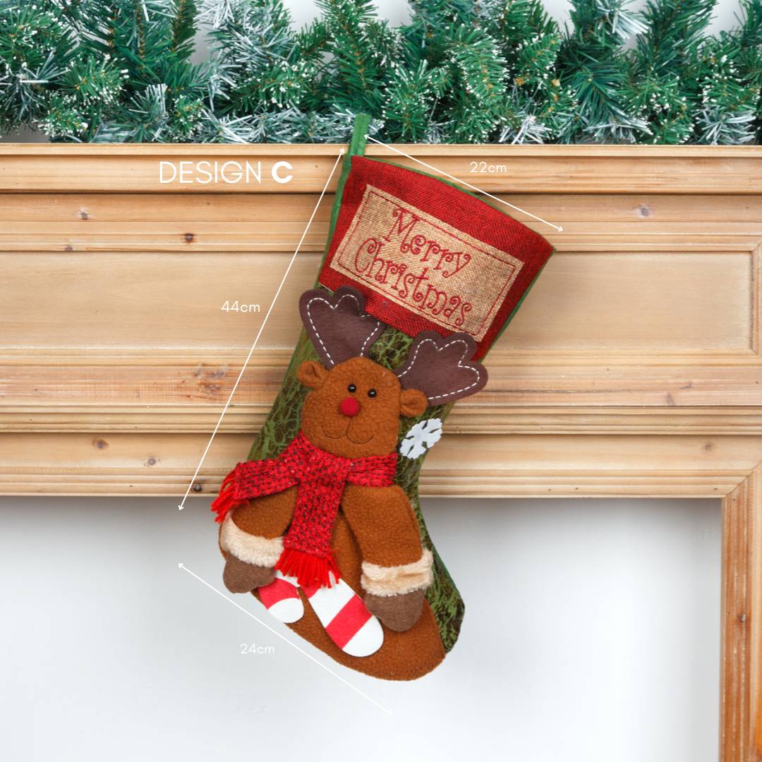 Christmas Hanging Decorative Socks Design C