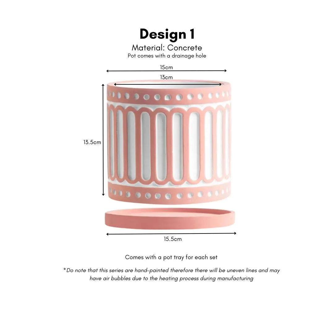 Dionne Concrete Flower Pot    Speckled Space