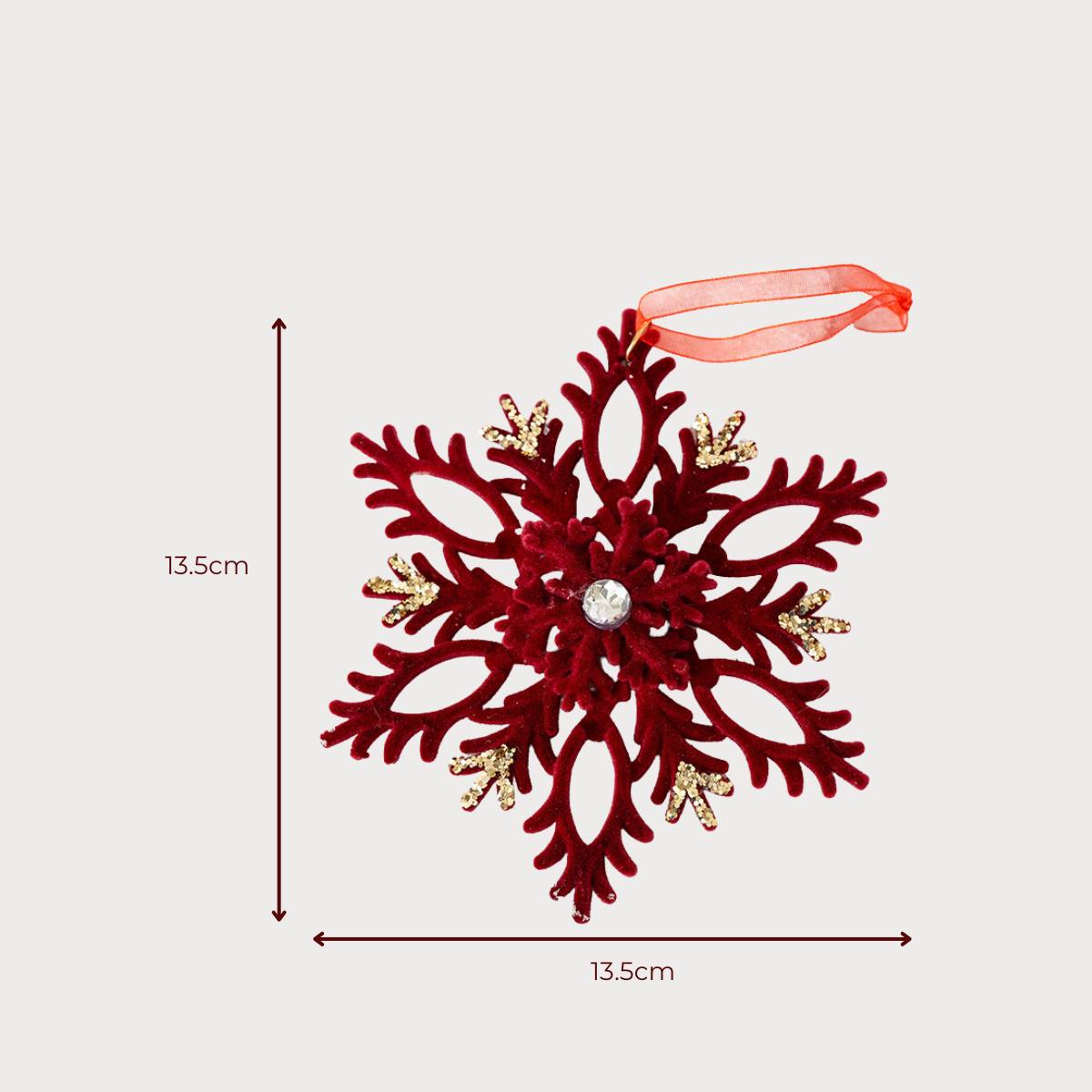 Christmas Burgundy Velvet Hanging Ornmanets-Speckled Space