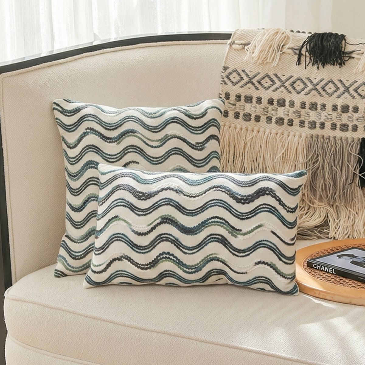 Crista Blue Cushion Cover D