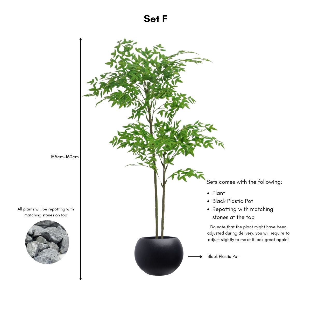 Faux Nandina Domestica Plant