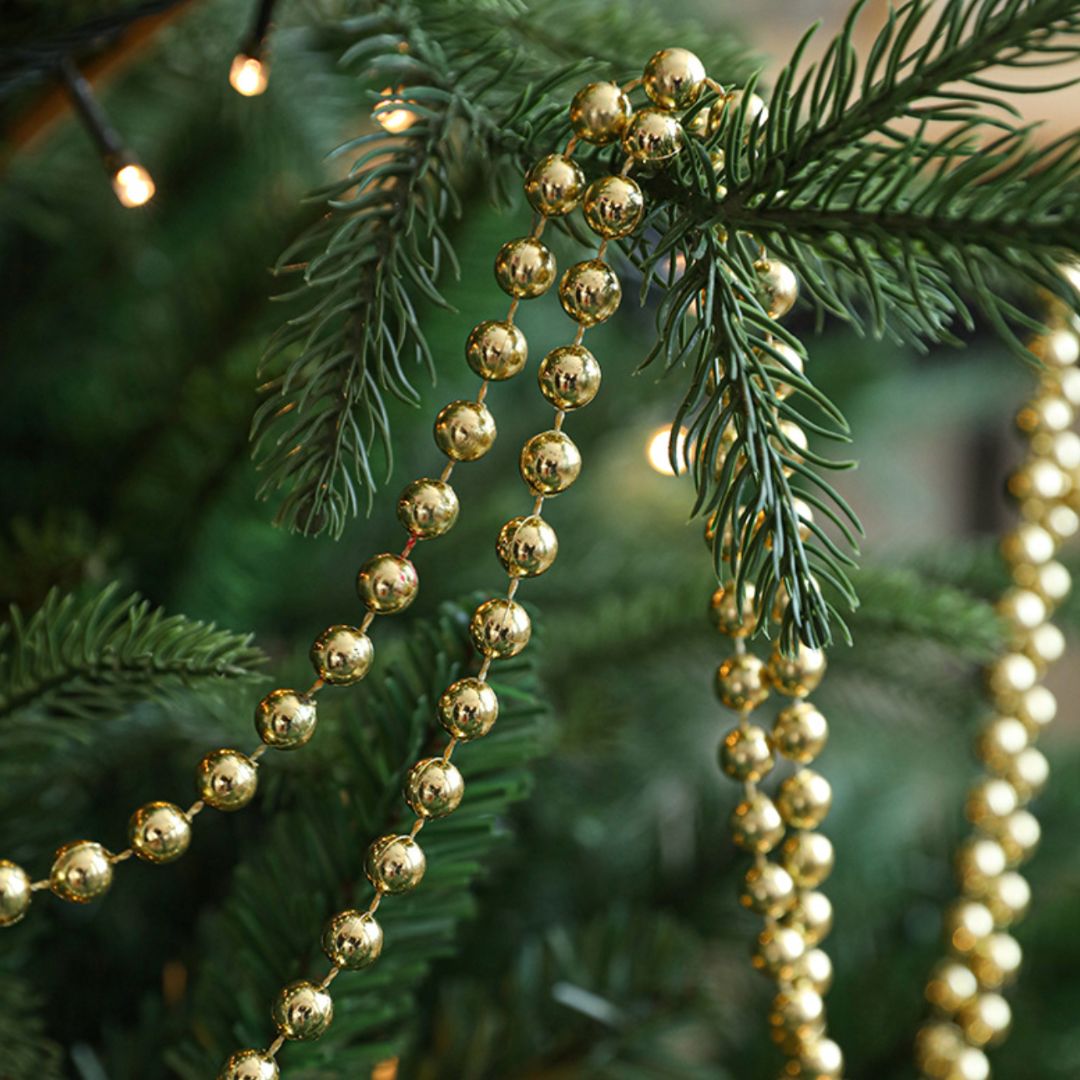 Gold Beads Christmas Tree Garland