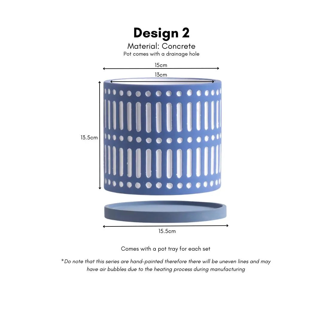 Dionne Concrete Flower Pot    Speckled Space