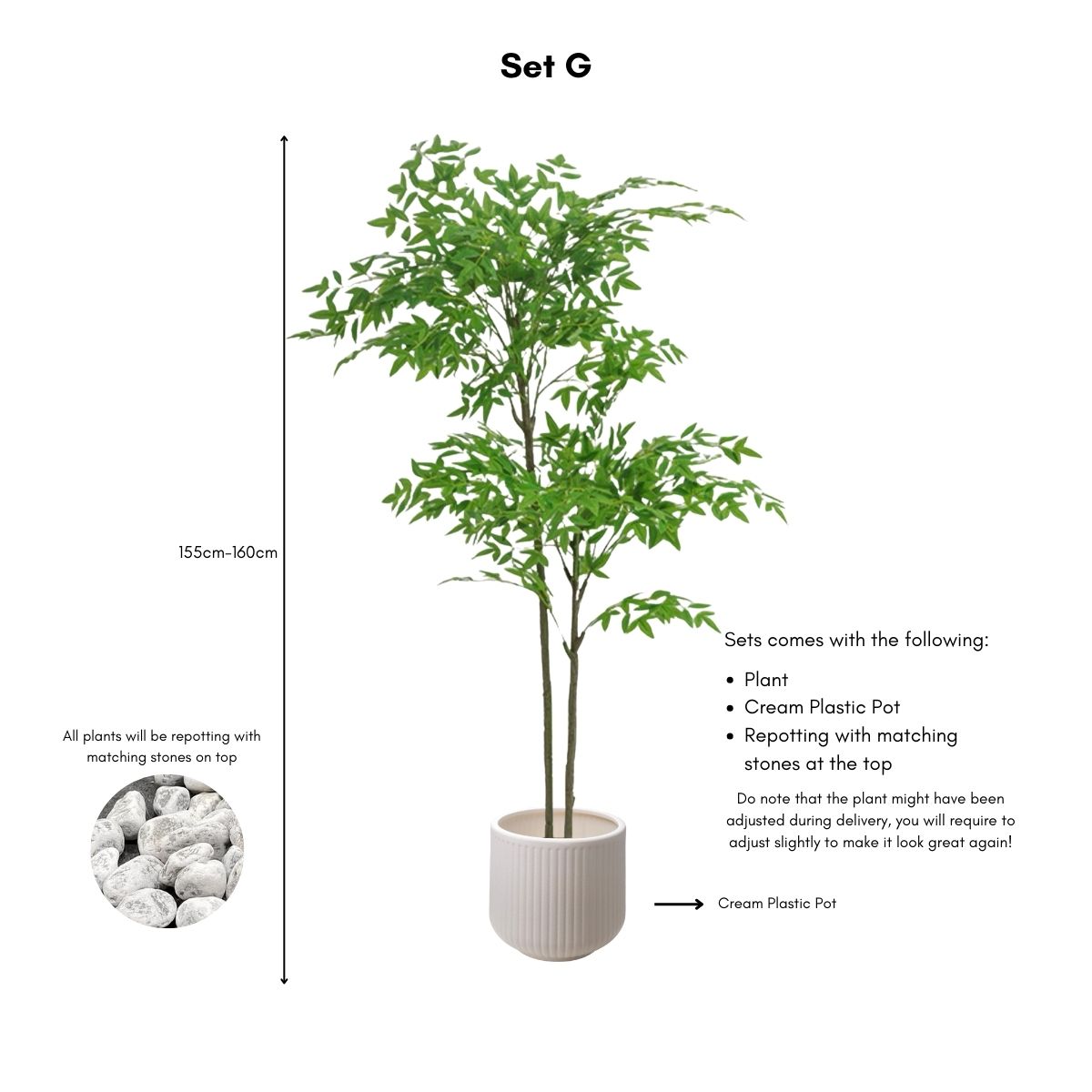 Faux Nandina Domestica Plant