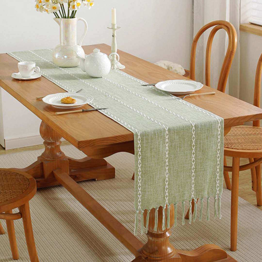 Cefinolo Cotton Linen Table Runner