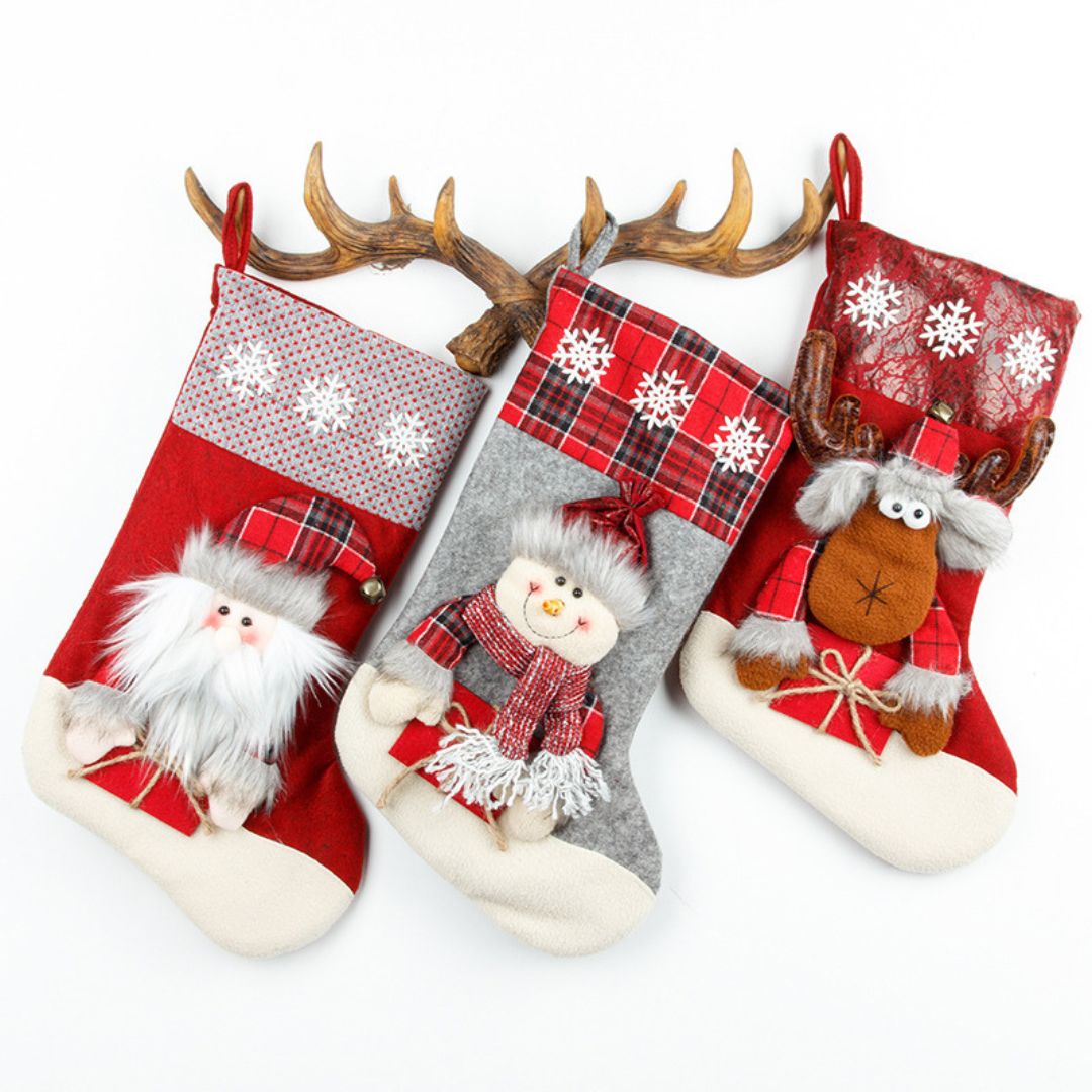 Christmas Hanging Decorative Socks Design I to K