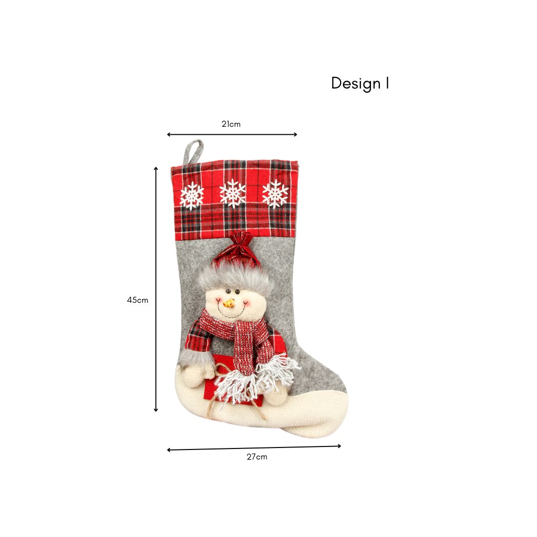 Christmas Hanging Decorative Socks Design I to K