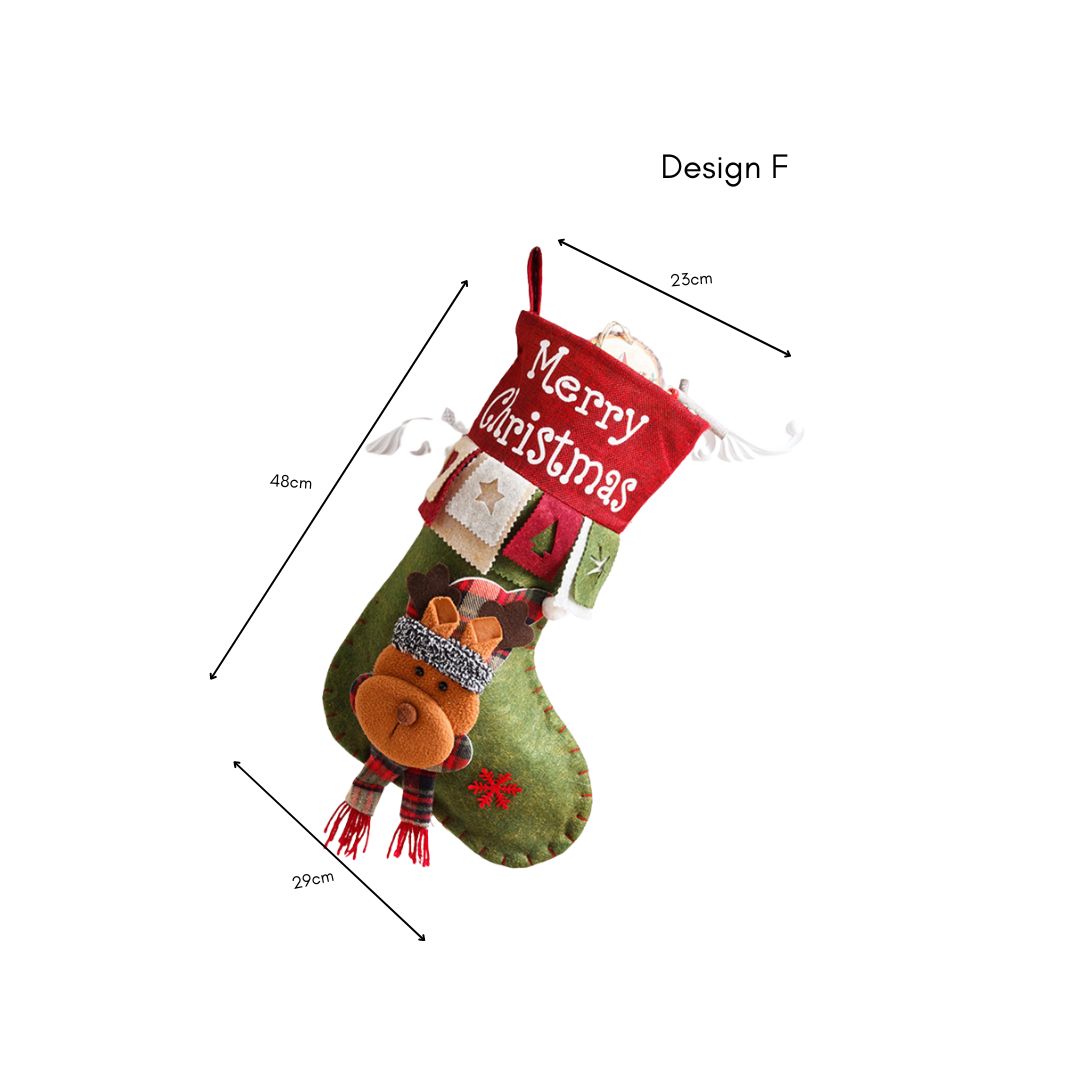 Christmas Hanging Decorative Socks Design F to H