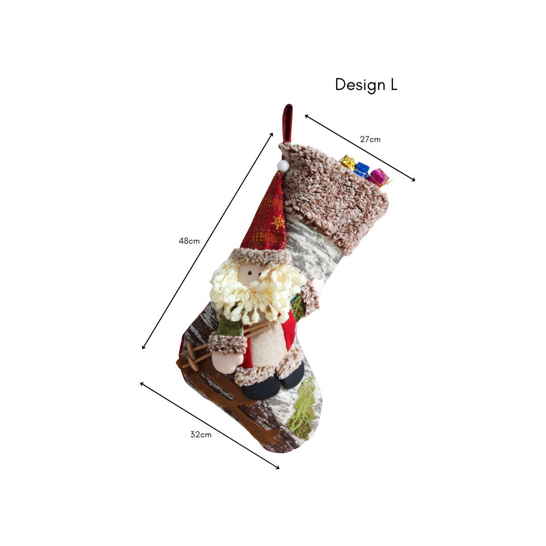 Christmas Hanging Decorative Socks Design L to N