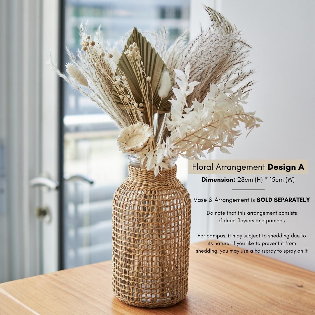 Helier Dried Flower Pampas Arrangement