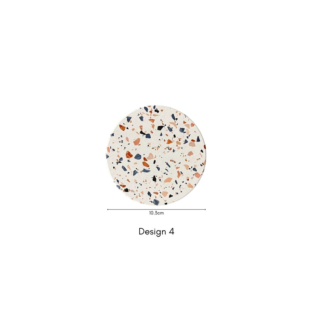 Diatomite Terrazzo & Marble Design Cup Coaster