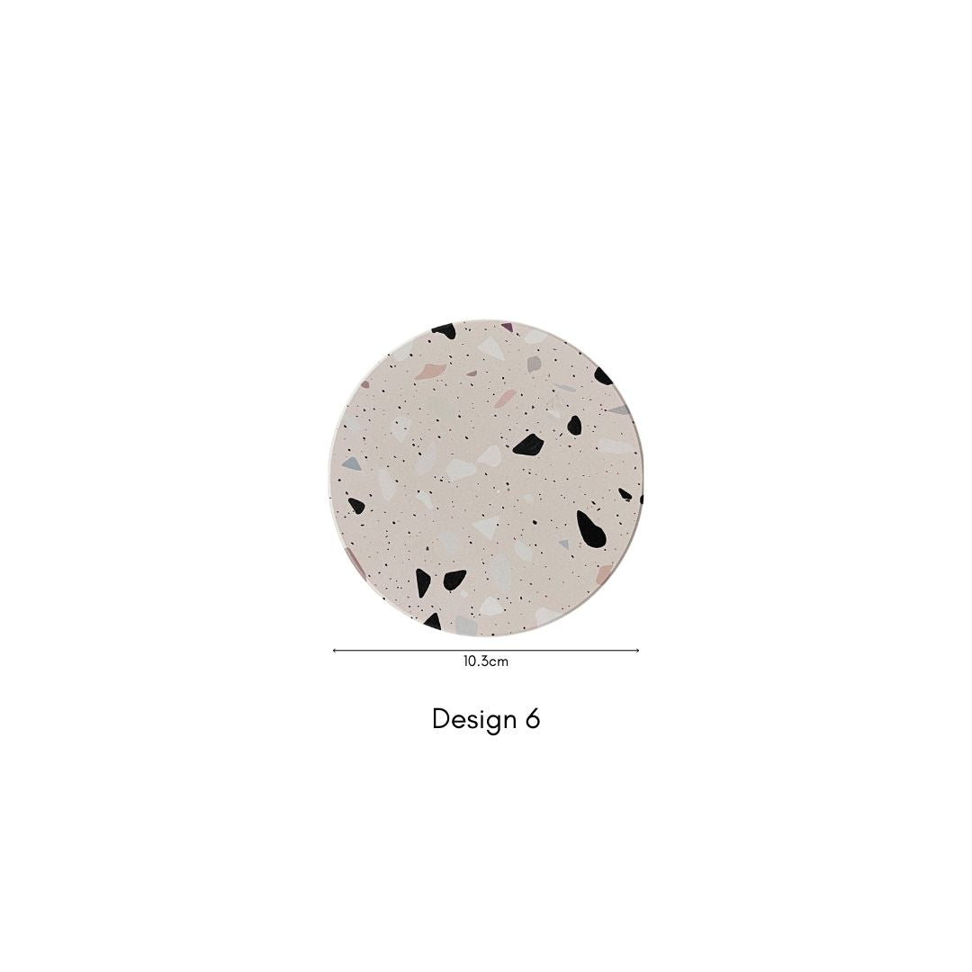 Diatomite Terrazzo & Marble Design Cup Coaster