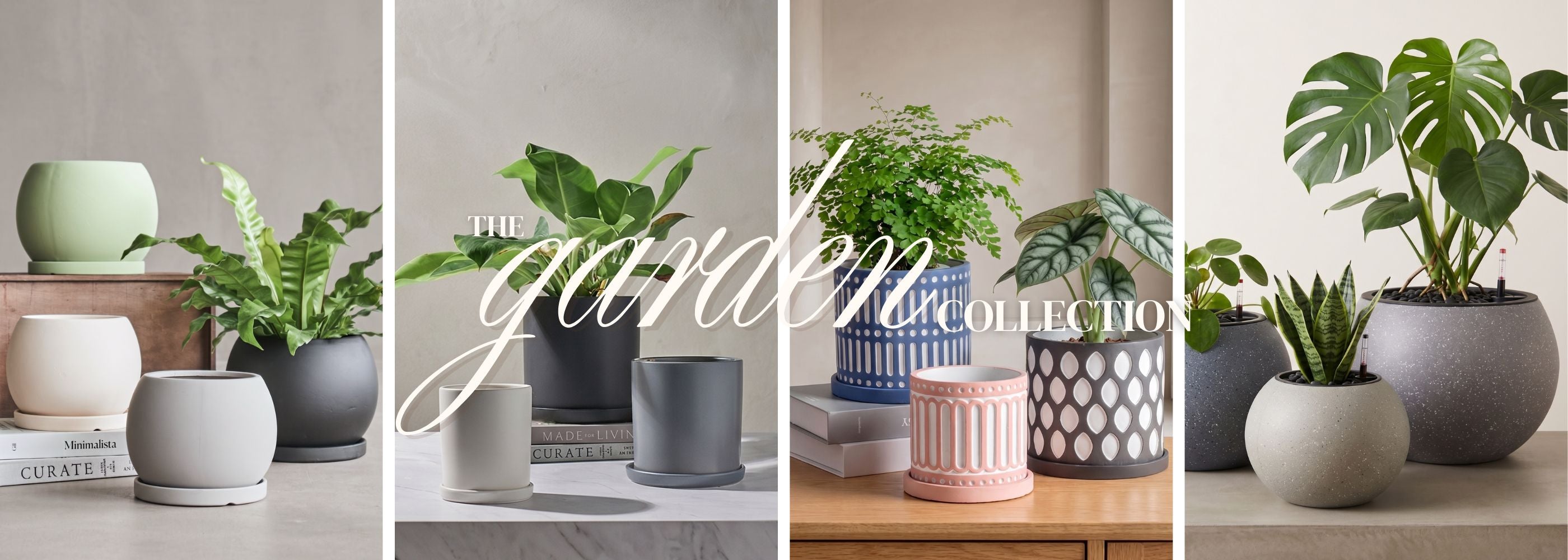 Modern flower pots and large planters, decorative flower pots for minimal home decor.