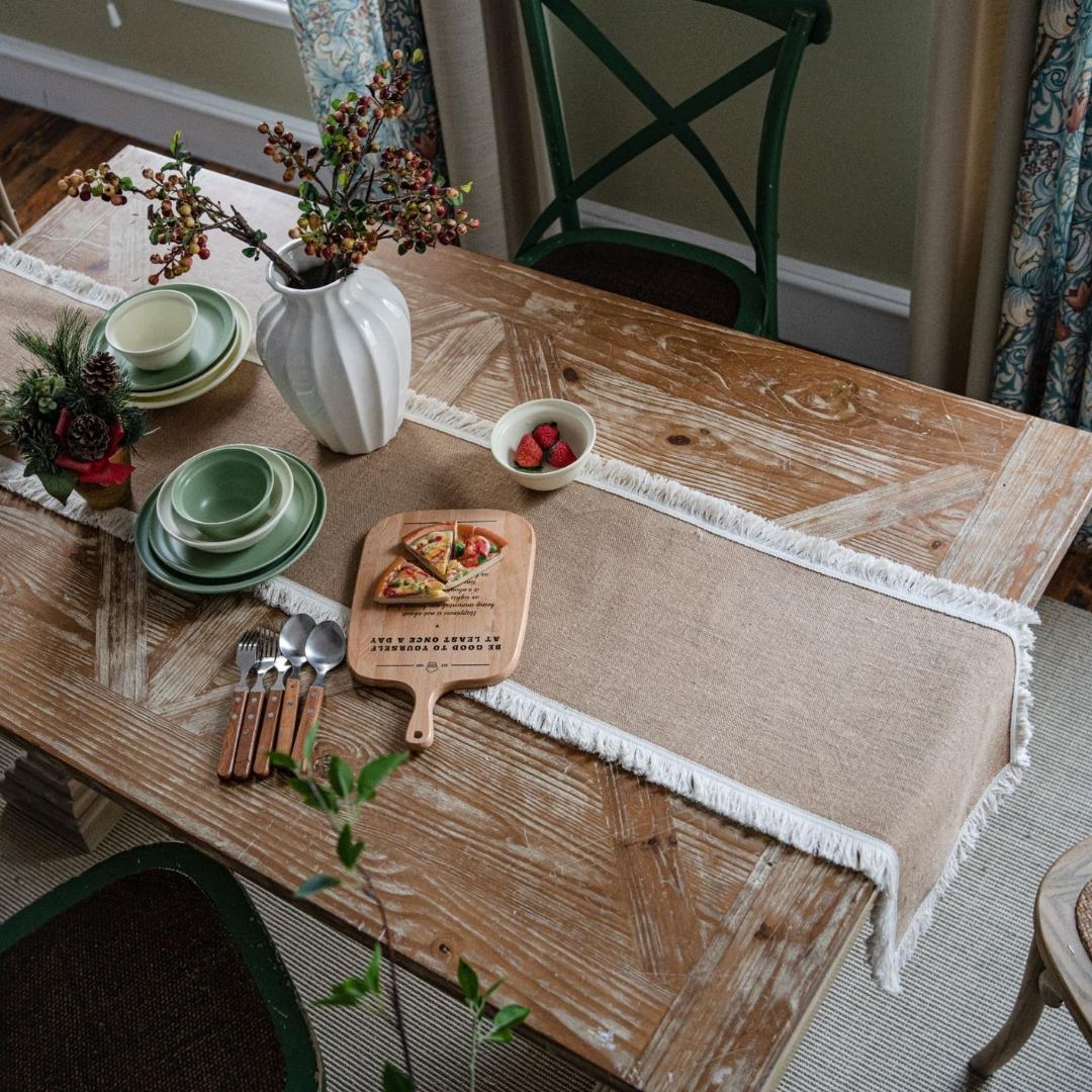 Frenov Cotton Linen Table Runner