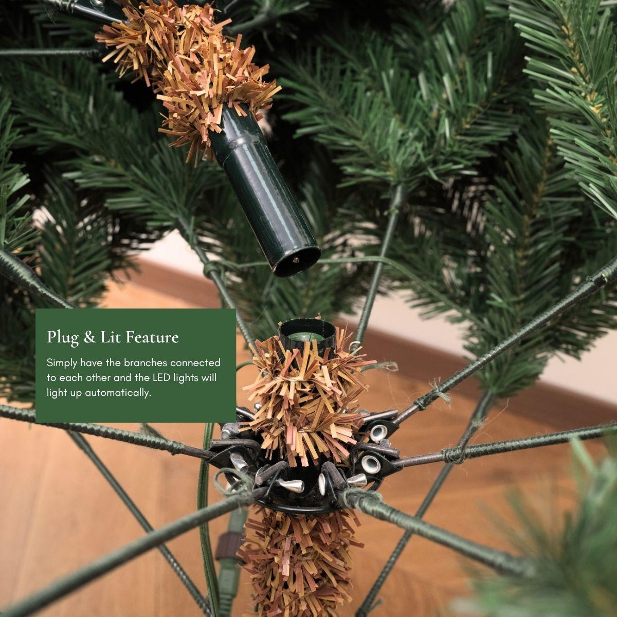 Fraser Fir Artificial Christmas Tree Plug and Lit Technology for the LED Lights on the Christmas Tree Singapore