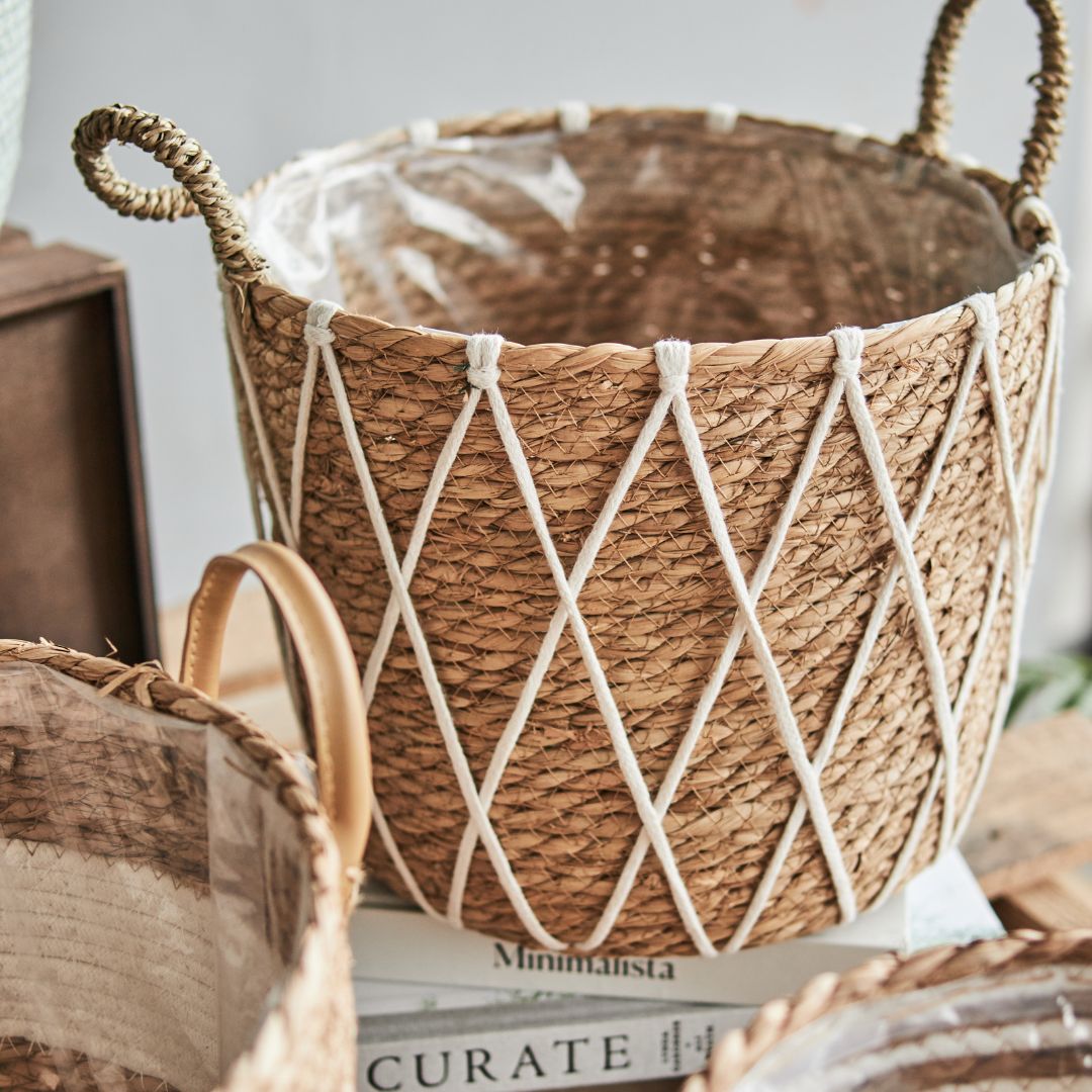 Magdalano Hand Made Seagrass Woven Plant Basket