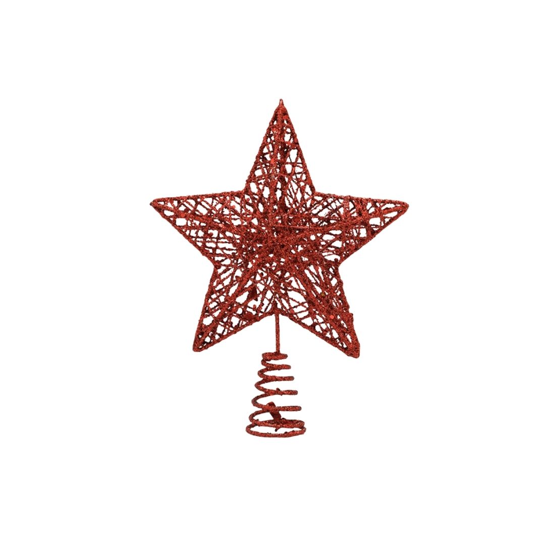 Red Blinky Star Tree Topper