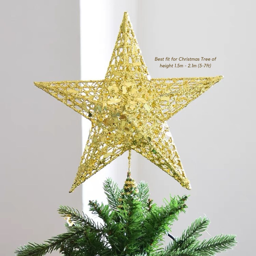 Gold Blinky Star Tree Topper