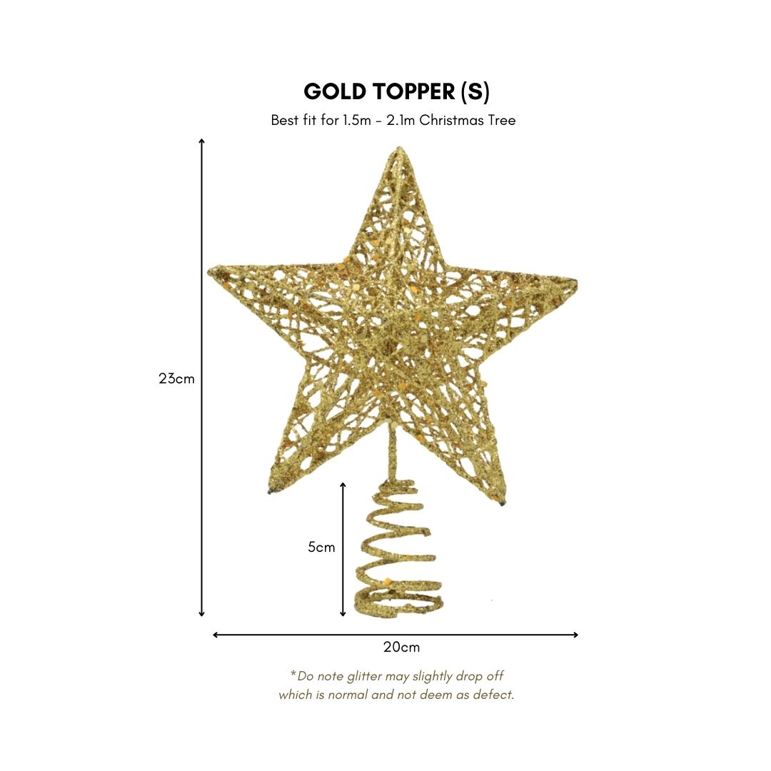 Gold Blinky Star Tree Topper