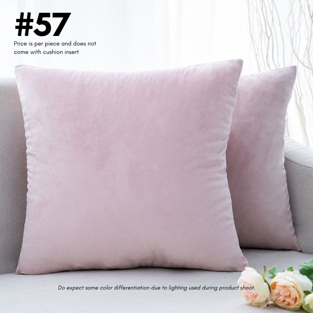 Vivian Solid Velvet Cushion Cover