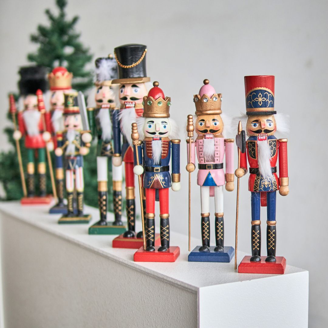 Christmas Wooden Nutcracker Decorative Figurine Design C