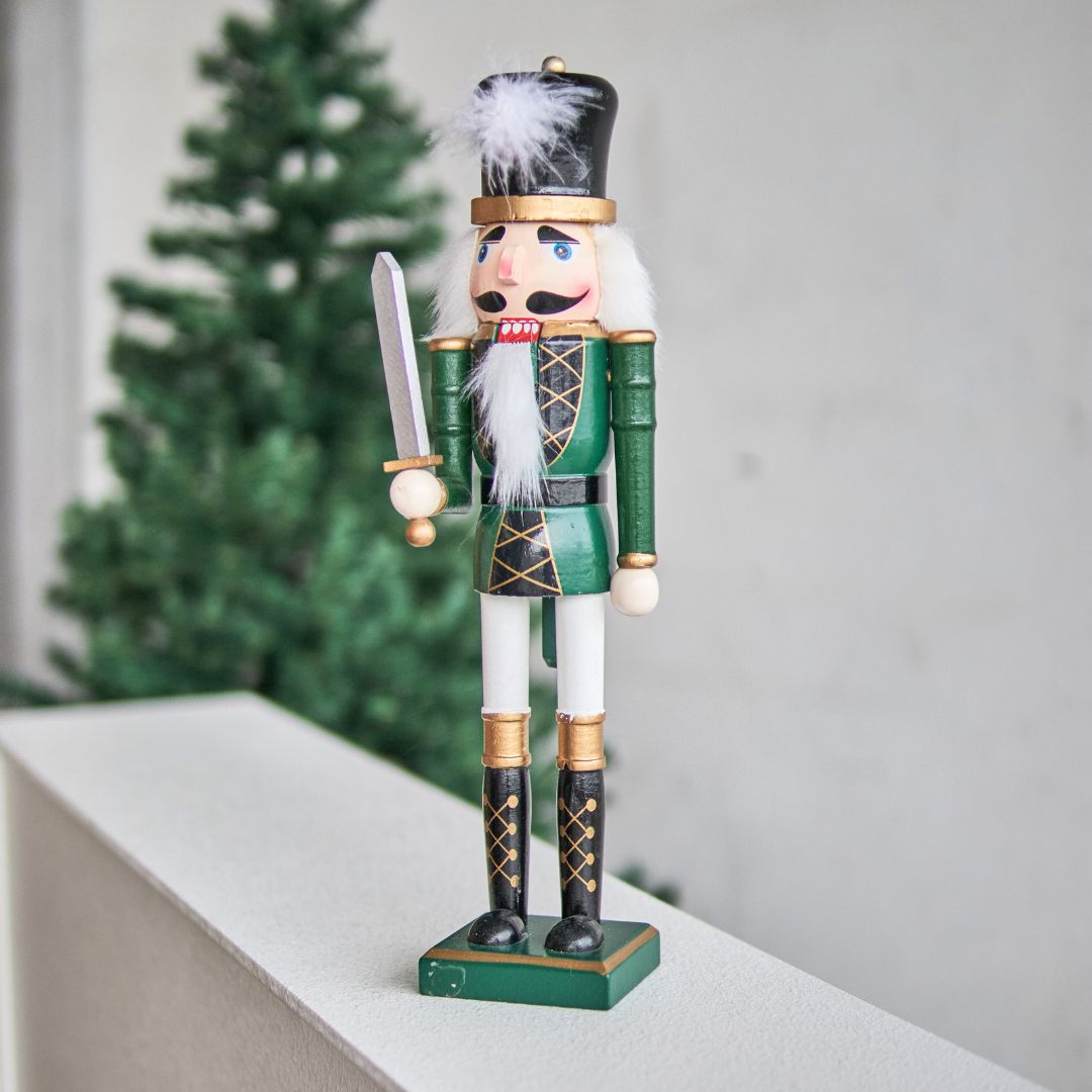 Christmas Wooden Nutcracker Decorative Figurine Design E