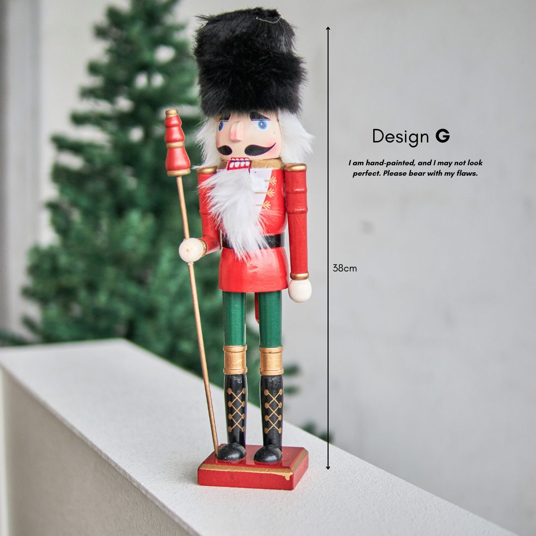 Christmas Wooden Nutcracker Decorative Figurine Design G