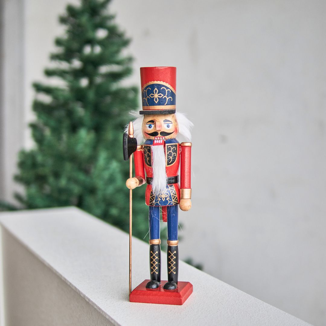 Christmas Wooden Nutcracker Decorative Figurine Design D