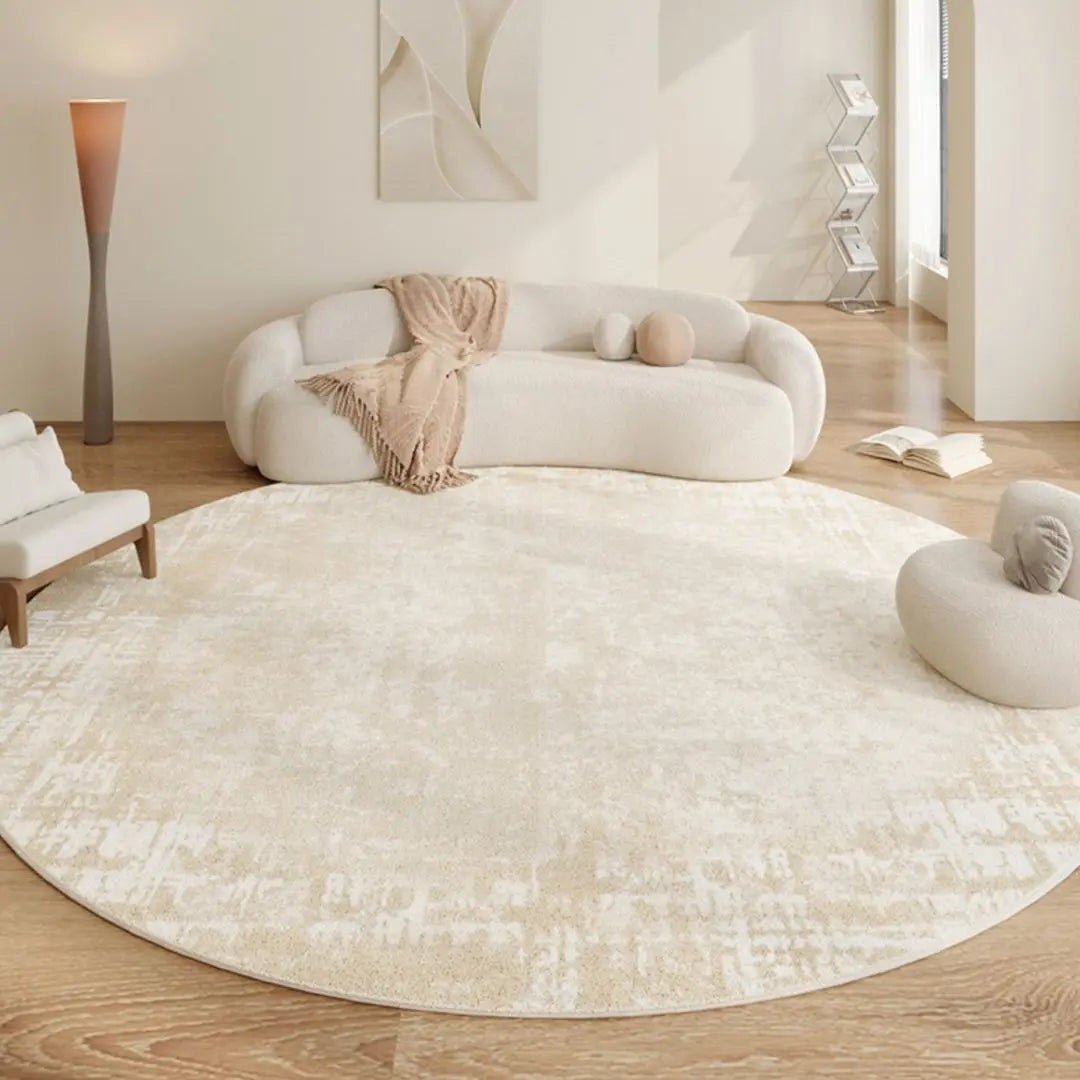 Senlo Round Water Resistant Carpet-Speckled Space