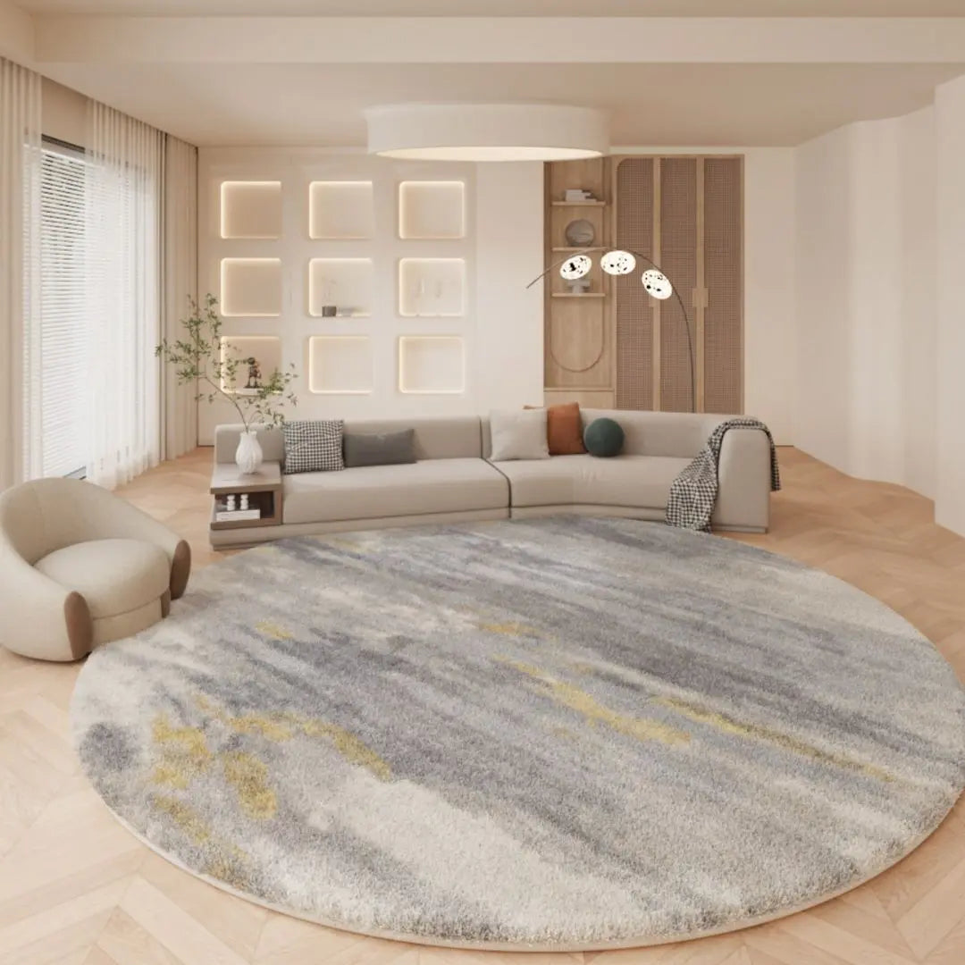 Deno Round Water Resistant Carpet-Speckled Space