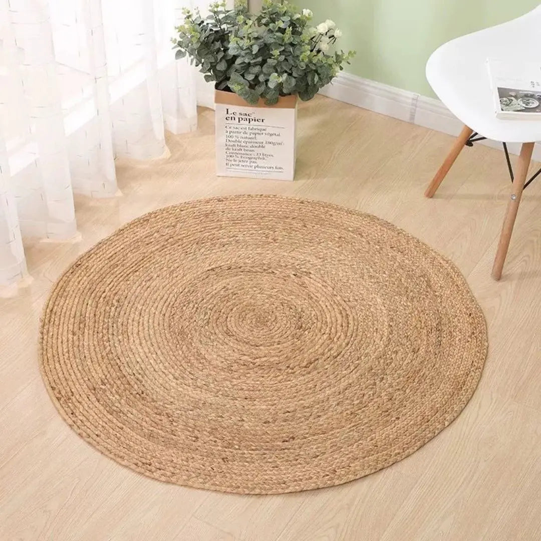 Cherin Hand Made Seagrass Rug-Speckled Space