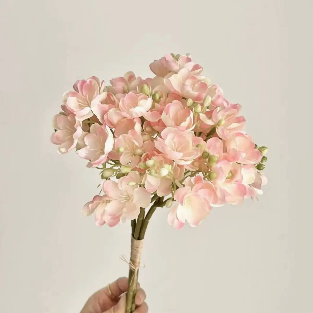 Faux Snowball Viburnum  Bunch - Blush PInk My Store