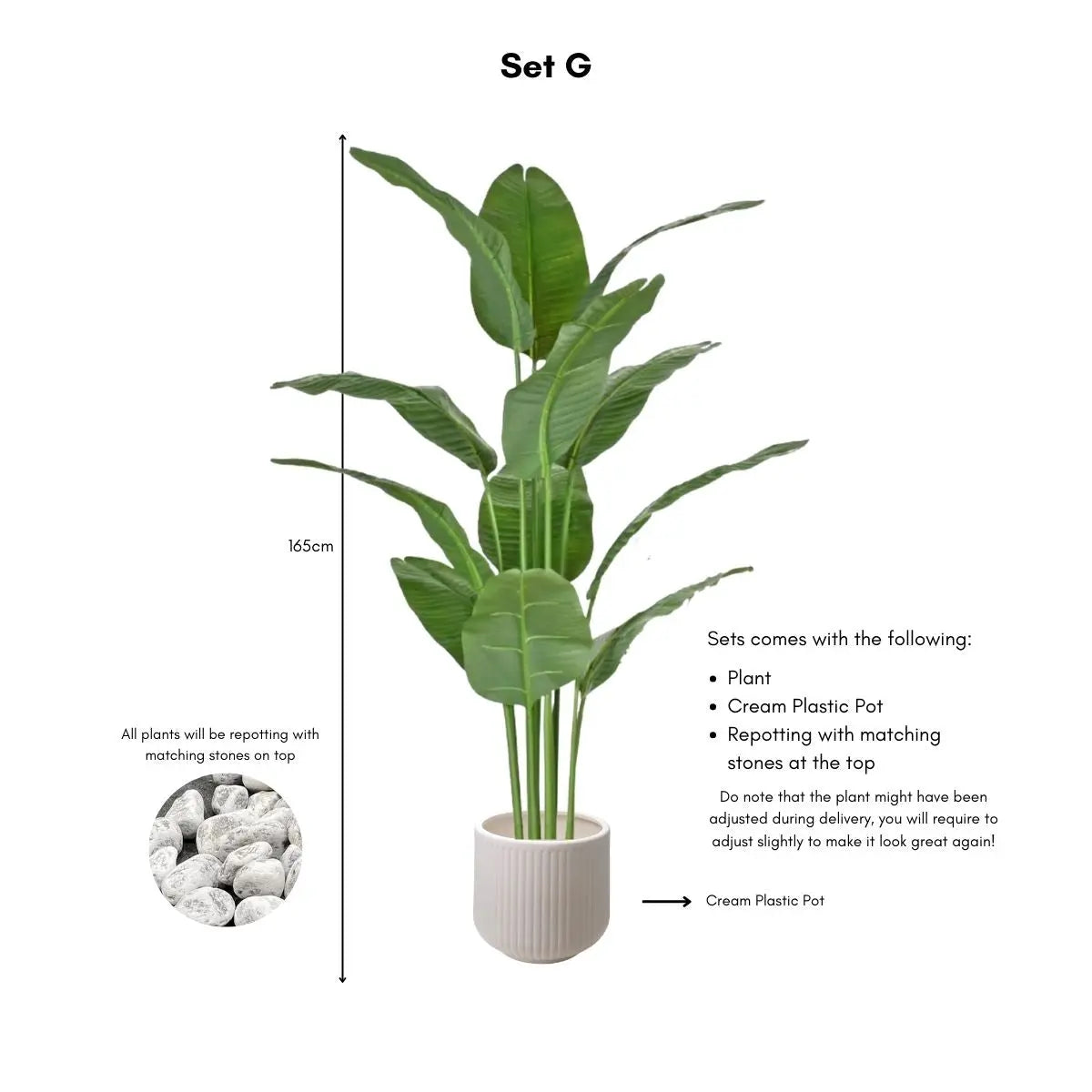 Faux Banana Leaf / Ravenala Plant - 160cm My Store