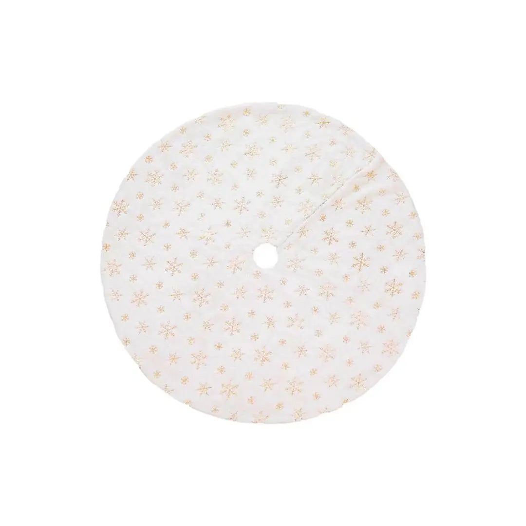 Gold Snow Christmas Tree Skirting-Speckled Space