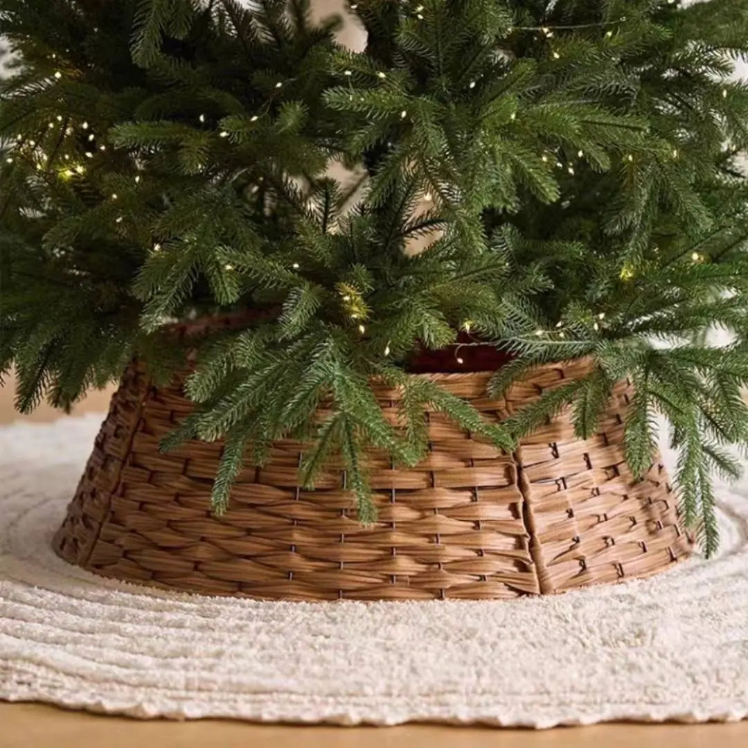 Light Brown Christmas Tree Base Collar-Speckled Space