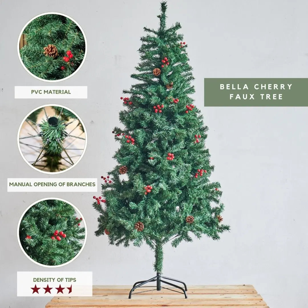 Bella Pine Cone & Berry Faux Christmas Tree-Speckled Space