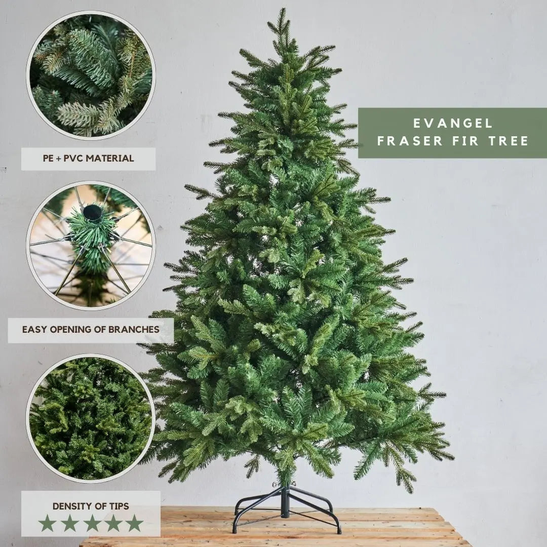 Evangel Fraser Fir Faux Christmas Tree-Speckled Space