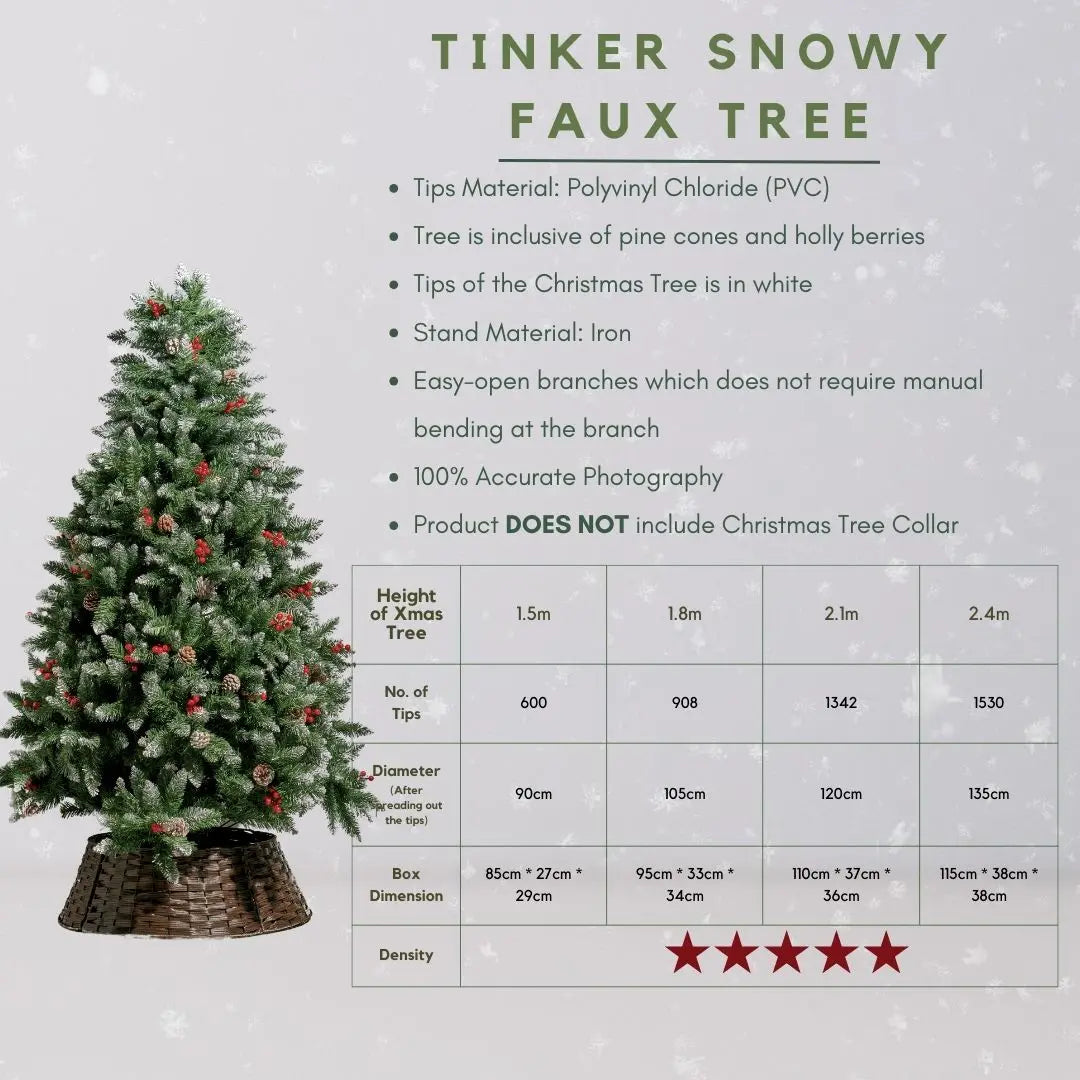 Best snowy faux Christmas tree alternative to Masons Home Decor SG
