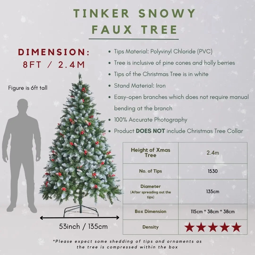 Best value snowy artificial Christmas tree with ornaments online Singapore