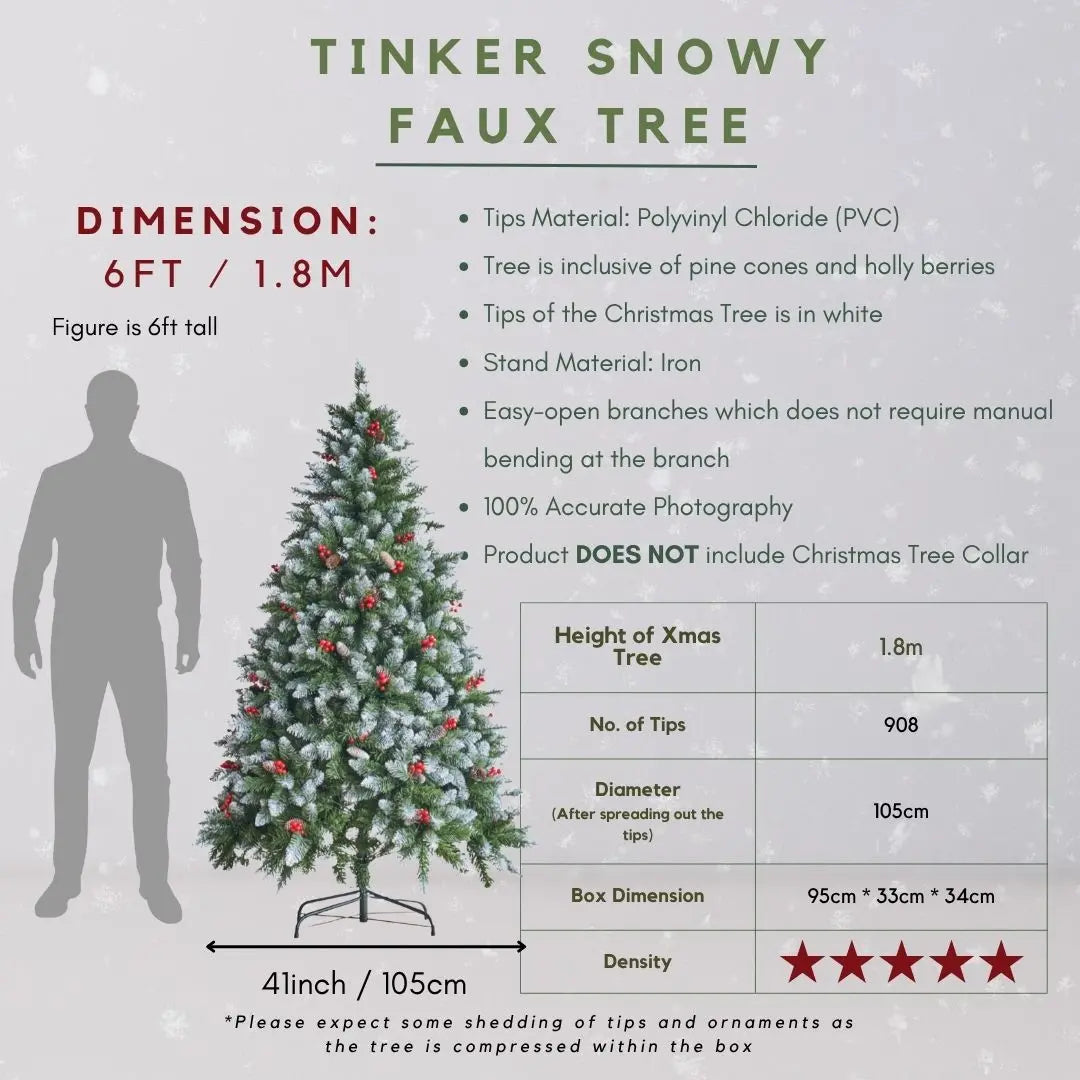 Lush snow flocked fake Christmas tree upgrade from department store brands