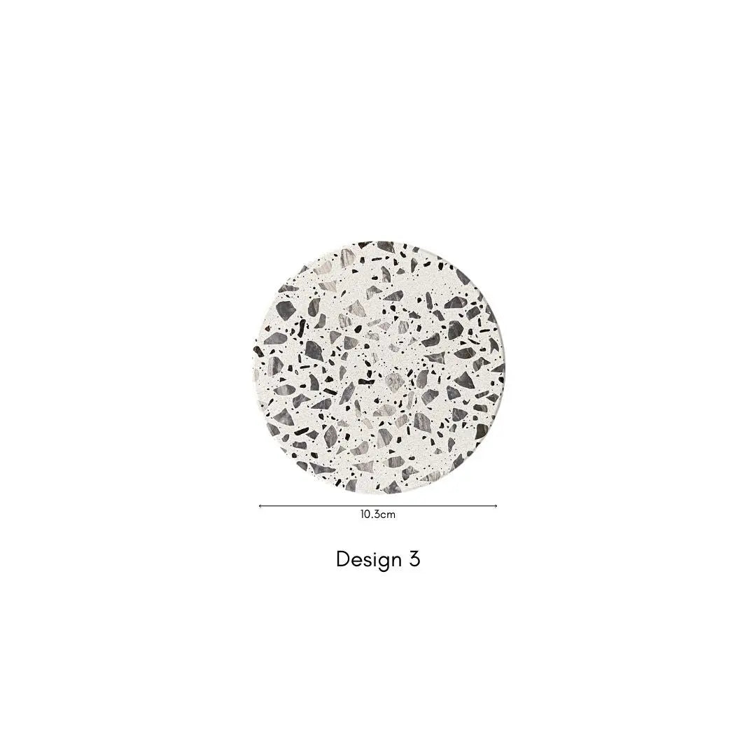 Diatomite Terrazzo & Marble Design Cup Coaster-Speckled Space